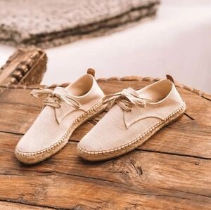 Toni Pons Beige Lace-Up Espadrille Shoes.Size 44  - 10 USA